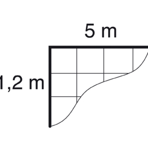 Geflochtenes Netz L 5 m B 1,2 m Masche 100 mm Typ S